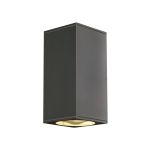 SLV Big Theo Up/Down Applique Murale Aluminium Anthracite | IP44 - Extérieur - Convient pour 2x GU10 Max. 75W - Dimmable