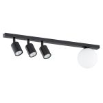 Emibig Plafonnier Baster Acier Noir | Convient pour 3x GU10 - Max 8W, 1x E14 - Max 10W