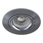 Noxion Encastré Spot Vision MR16 Inclinable Brillant Gris | 82mm - Diamètre 69mm - IP20 - Incl. GU10 Culot