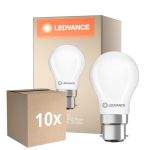 Lot 10x Ledvance Classic LED B22 Poire Dépolie 3.4W 470lm - 827 Blanc Très Chaud | Équivalent 40W
