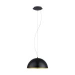 Eglo Suspension Luminaire Gaeta 1 Acier Noir Dorée | IP20 - Convient pour 1x E27 
