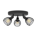 Eglo Plafonnier Sonni Acier Noir | IP20 - Convient pour 3x E14 