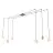 Emibig Suspension Luminaire Fuji Acier Dorée | Convient pour 2x E14 - Max 10W, 2x GU10 - Max 10W, 2x GX53 - Max 10W