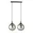 Emibig Suspension Luminaire Cosmo Acier Noir | Convient pour 2x E14 - Max 10W