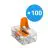 Lot 100x Wago 221-412 Bornier à vis Connecteur| 2 Câble Connexion
