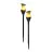 Pack duo 2x Interlight Piquet Lumière Solar Garden Torch Noir 1W 40lm - 816 Blanc Très Chaud | incl. Batterie