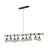 Eglo Suspension Luminaire Townshend 5 Acier Bois Noir | IP20 - Convient pour 9x E27 