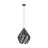 Eglo Suspension Luminaire Carlton 1 Acier Noir Argent | IP20 - Convient pour 1x E27 
