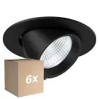 Lot 6x Noxion Spot LED Forza V2 Aluminium Noir 28/32/36/40W - 3300/3700/4100/4500lm 36D - 930-940-957 CCT | 160mm - Diamètre 145mm - Meilleur Rendu Des Couleurs